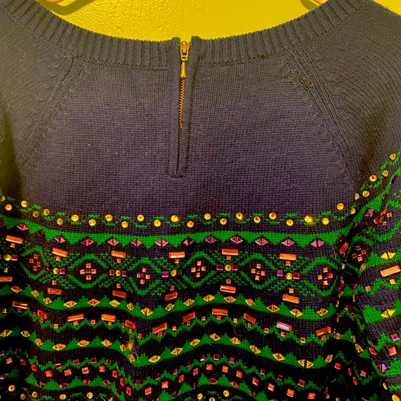 Talbots sweater with jewel ￼ embellishment on the top Size 2X￼ - Picture 5 of 8
